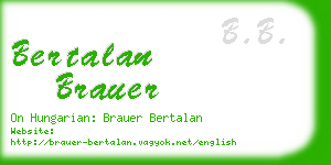 bertalan brauer business card